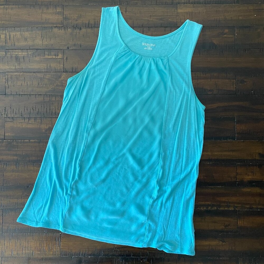 Lightweight Flowy Tank, Sky Blue, Size M